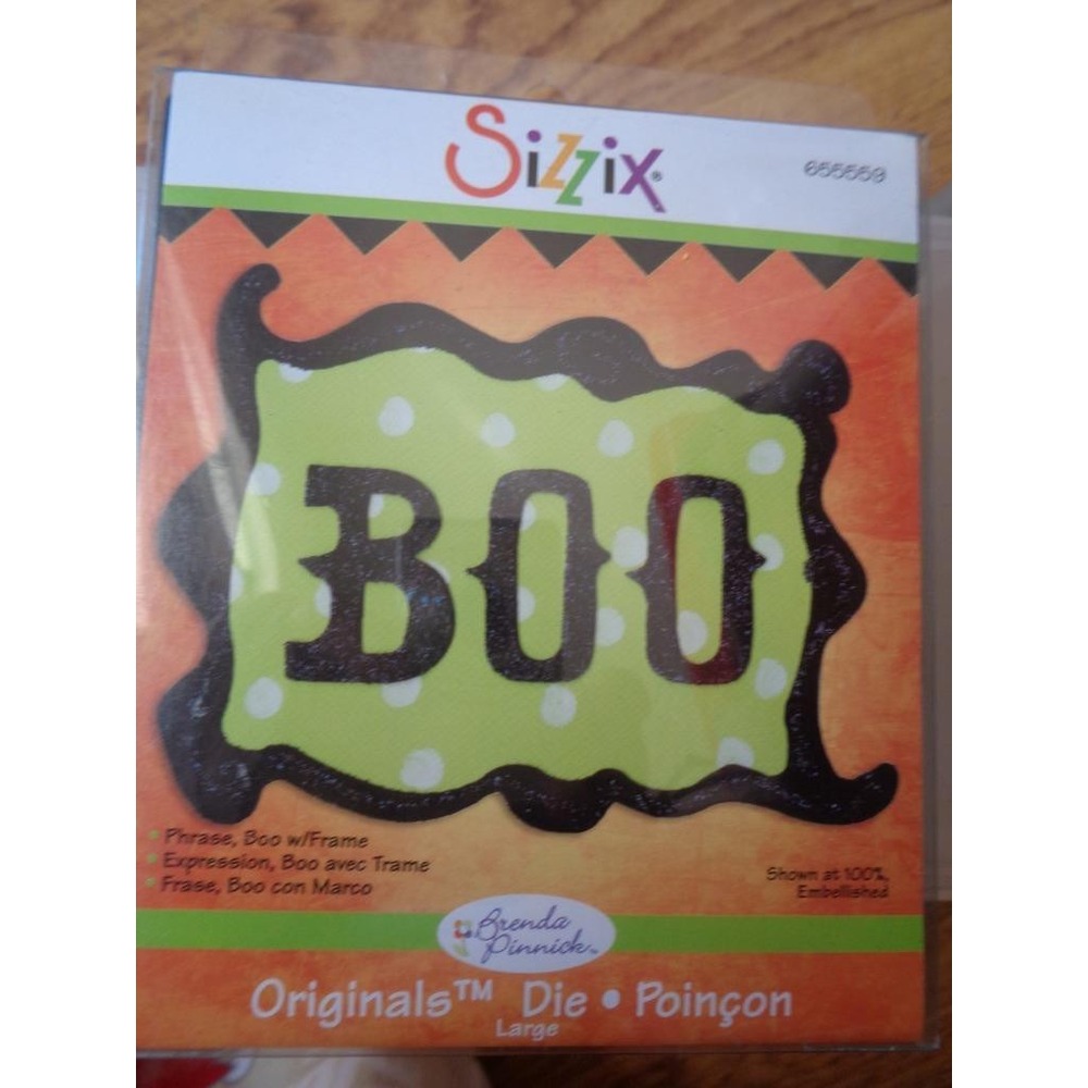 Sizzix Die Cutter 655559 BOO Phrase with Frame